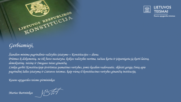 Šiandien minima Konstitucijos diena
