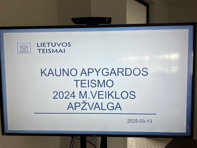  Kauno apygardos teisme pristatyti 2024 metų veiklos rezultatai